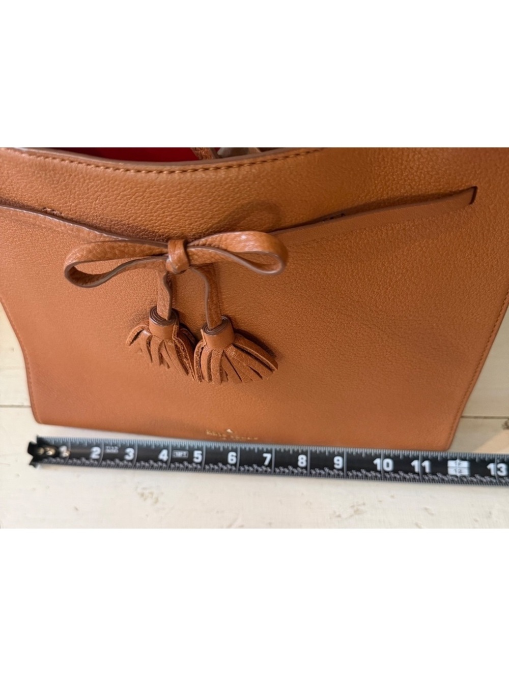 Kate Spade Brown Leather Tote Bag Medium - Picture 3 of 9